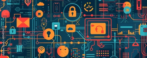 Develop an infographic series explaining various cybersecurity concepts, including encryption, data privacy, secure browsing, and safe online shopping, using simple visuals and easytounderstand langua photo