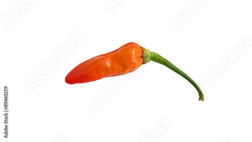 Photo of chili peppers on transparent background. Png file.