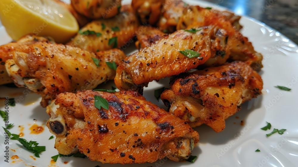 Fototapeta premium Protein rich baked chicken wings