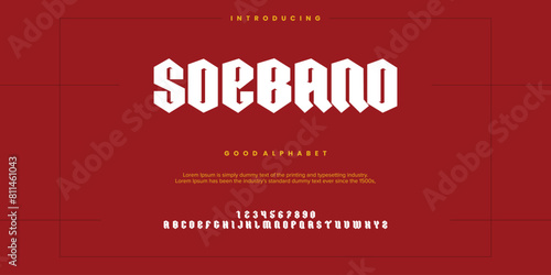 Custome digital alphabet font. Minimal technology typography, Creative urban sport fashion futuristic vector illustration.