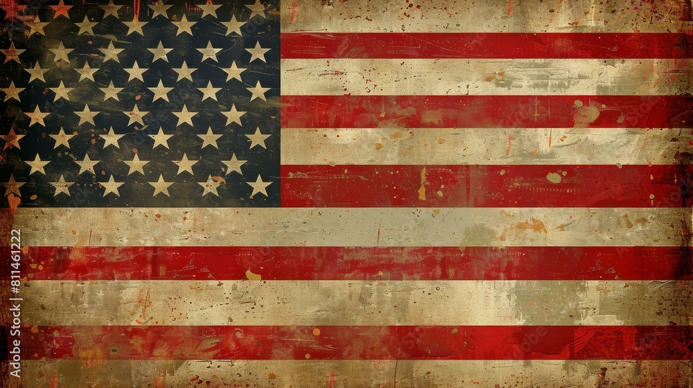 Seamless American flag background for patriotic designs, Ai Generated Seamless American flag background for patriotic designs, Ai Generated