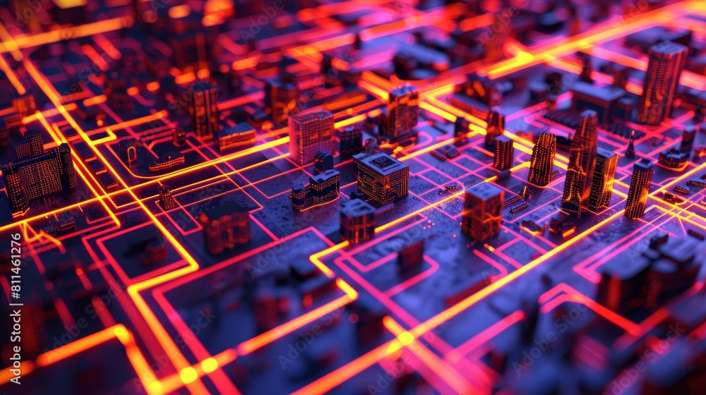 Explore a digital map that reveals more details as you zoom in, Ai Generated Explore a digital map that reveals more details as you zoom in, Ai Generated