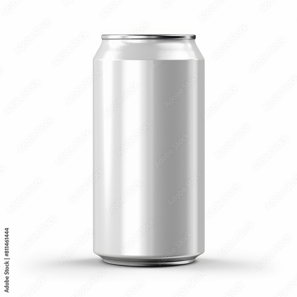 Aluminium ml can mockup, front view, white backdrop. Vector illustration, Ai Generated Aluminium ml can mockup, front view, white backdrop. Vector illustration, Ai Generated