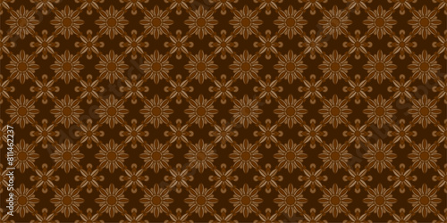 Indonesian Batik Seamless Patterns: Editable Vectors & EPS Files with Geometric Shapes