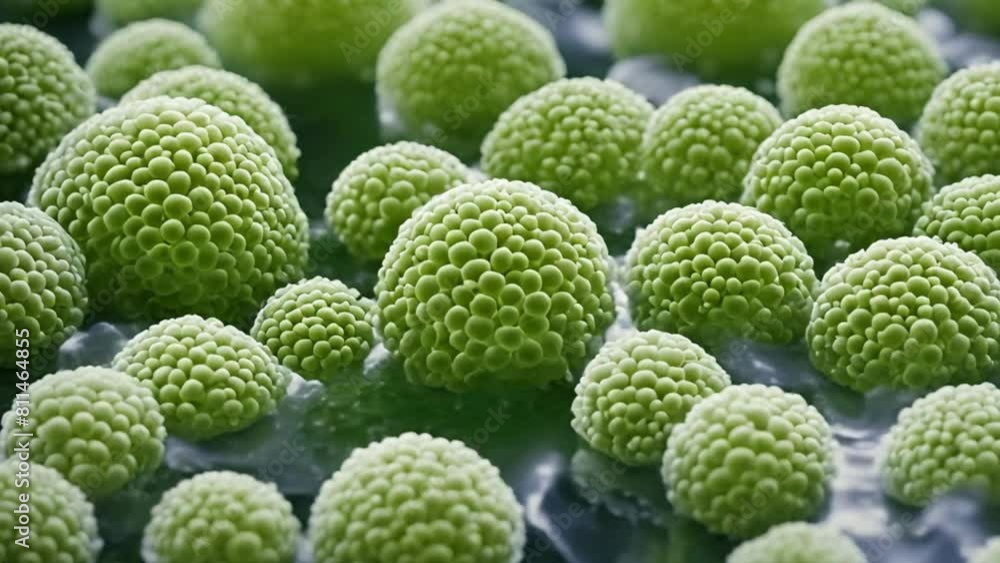 Scanning Electron Microscope View: Cyanobacteria Bloom in Aquatic Environment Scanning Electron Microscope View: Cyanobacteria Bloom in Aquatic Environment