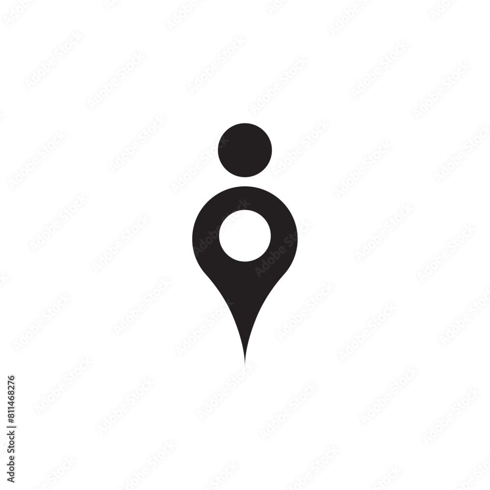 people mark location design logo. people mark location design logo.