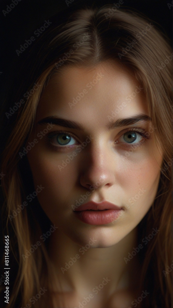 close up portrait of a woman close up portrait of a woman