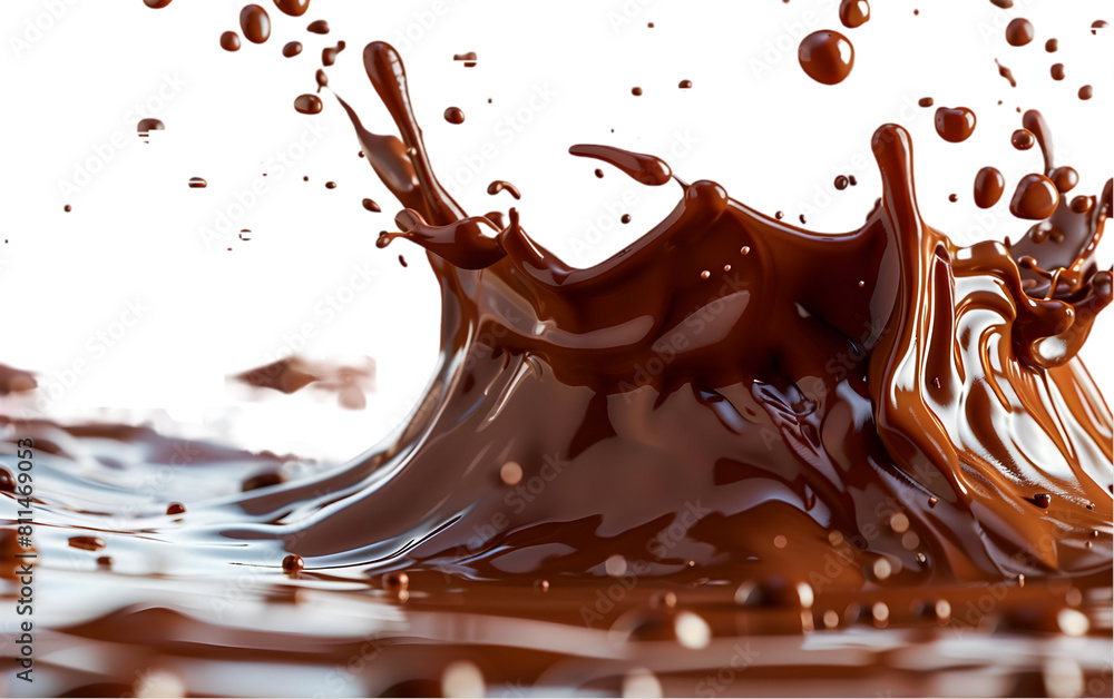 Splashes of chocolate caramel isolated on transparent background. Splashes of chocolate caramel isolated on transparent background.