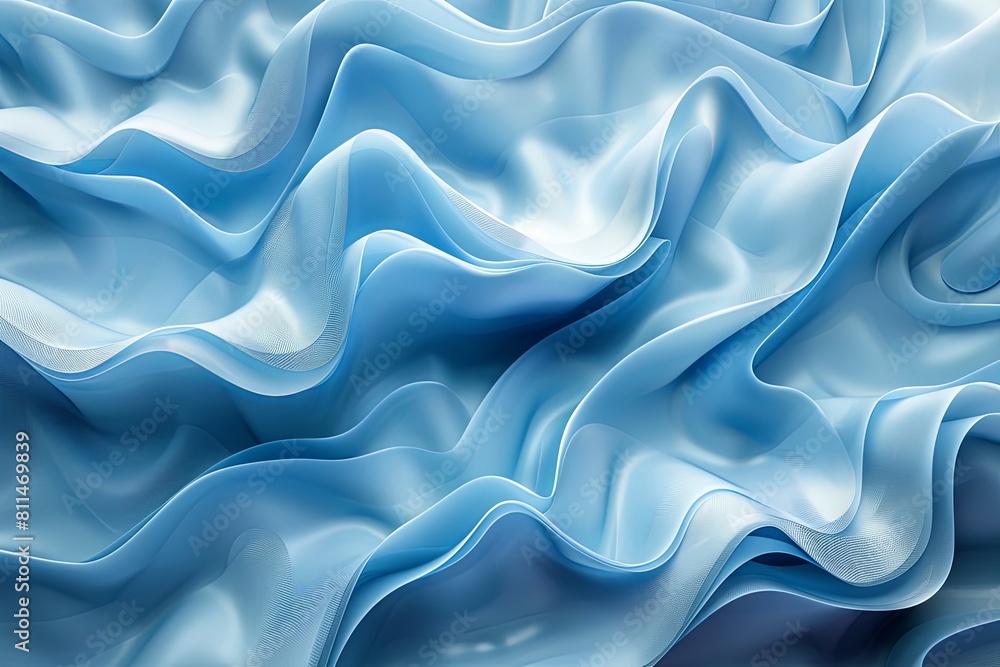 A vibrant blue and white background featuring abstract wavy lines creating a dynamic visual effect. Generative AI A vibrant blue and white background featuring abstract wavy lines creating a dynamic visual effect. Generative AI