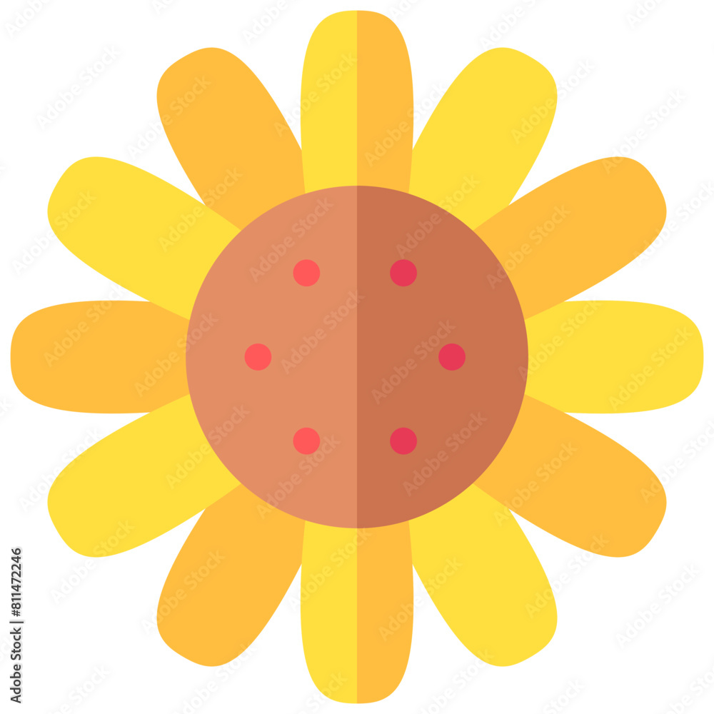 sun flower, multi color icon, related to thanksgiving theme. sun flower, multi color icon, related to thanksgiving theme.