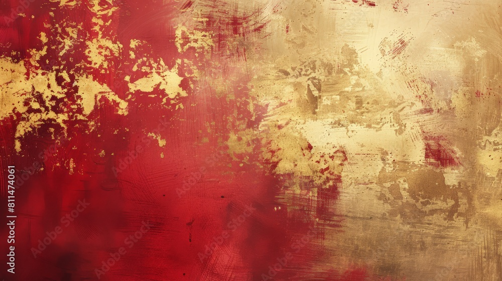 A Christmas brushed paint background, featuring bold red and gleaming gold hues applied with textured brush strokes, lends a touch of elegance and sophistication to a web banner, A Christmas brushed paint background, featuring bold red and gleaming gold hues applied with textured brush strokes, lends a touch of elegance and sophistication to a web banner,