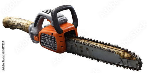 Wallpaper Mural closeup of chainsaw isolated on transparent background Torontodigital.ca