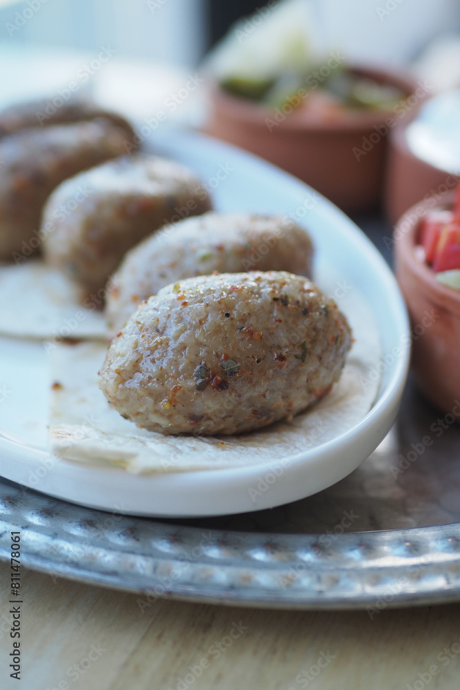closeup of Turkey Meatballs on a plate closeup of Turkey Meatballs on a plate