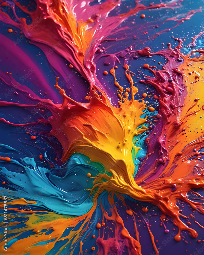 colorful abstract paint splashes colorful abstract paint splashes