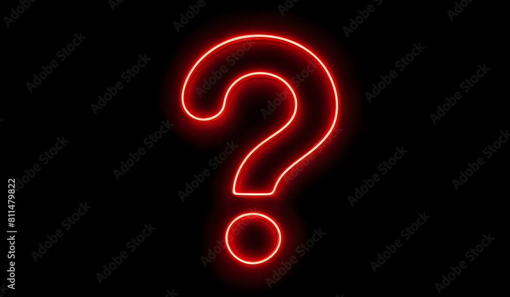 question mark on red neon question mark on red neon