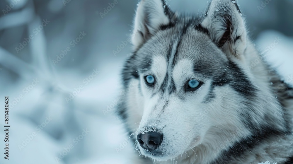 A husky wolf dog portrait A husky wolf dog portrait