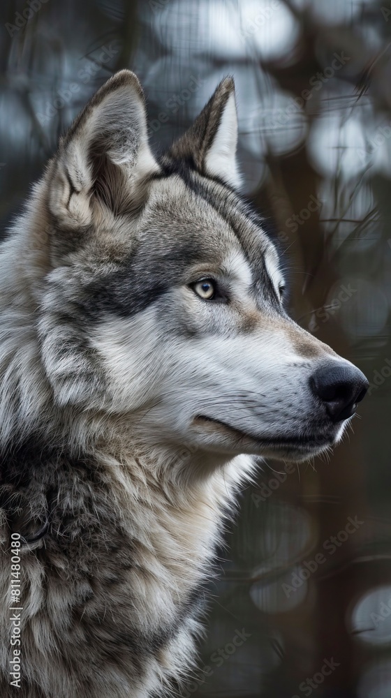 A husky wolf dog portrait A husky wolf dog portrait