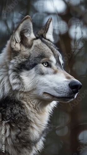 A husky wolf dog portrait 