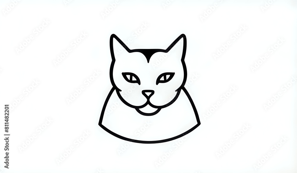 cat icon, cat logo, cat cartoon illustration, illustration of a cat, face cat logo, face cat icon