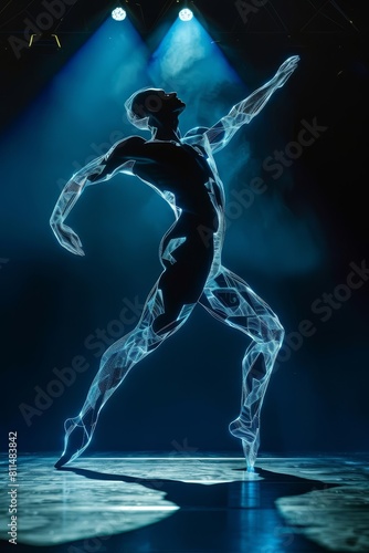 Bold outline of a dancer