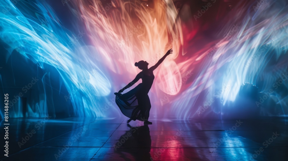 Surreal dance performance evoking a sense of wonder and awe Surreal dance performance evoking a sense of wonder and awe