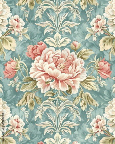Vintage floral wallpaper © supansa