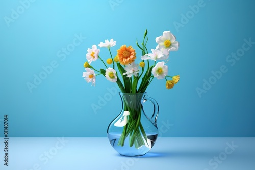 Wallpaper Mural Glass Vase Brimming with Spring Flowers Adds Cheer to the Background Torontodigital.ca