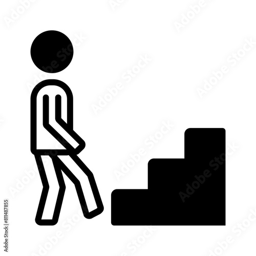 Vector solid black icon for Next step