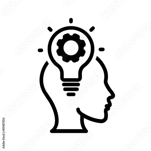 Vector solid black icon for Innovative