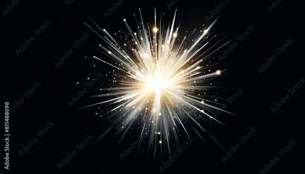 Light Splash, Black Background, Cut Out Light Splash, Black Background, Cut Out