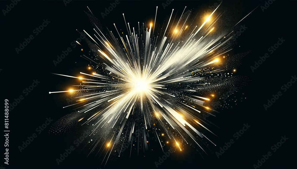 Light Splash, Black Background, Cut Out Light Splash, Black Background, Cut Out