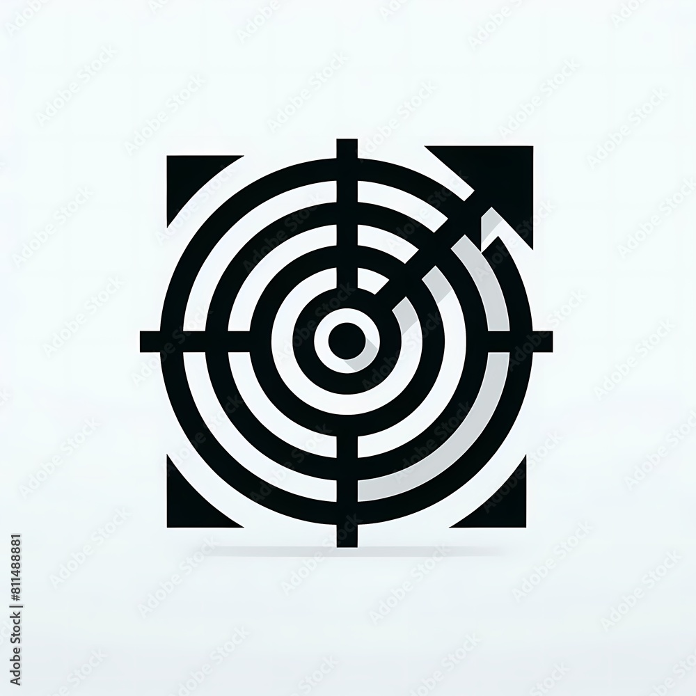 audience target logo illustration audience target logo illustration