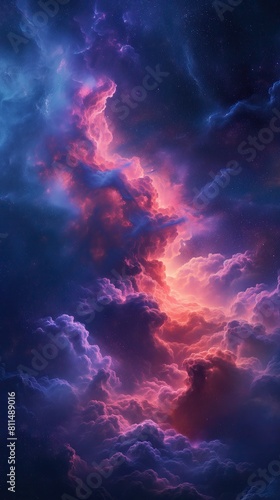 Galaxy Cloud Purple Space Sky Digital Art Wallpaper Unique Radiant Contemporary Vertical Game App Artwork Background  Vibrant Marketing Backdrop Concept  Advertising Web Graphic  Youtube Twitch Banner