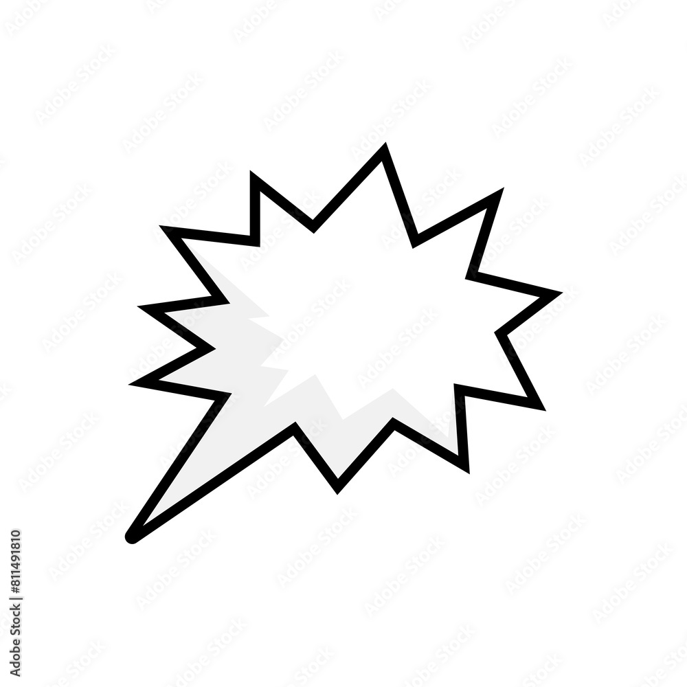 Comic Speech Bubble. Speech Balloons with Halftones for Chats and Text Messages. Isolated Vector Illustration