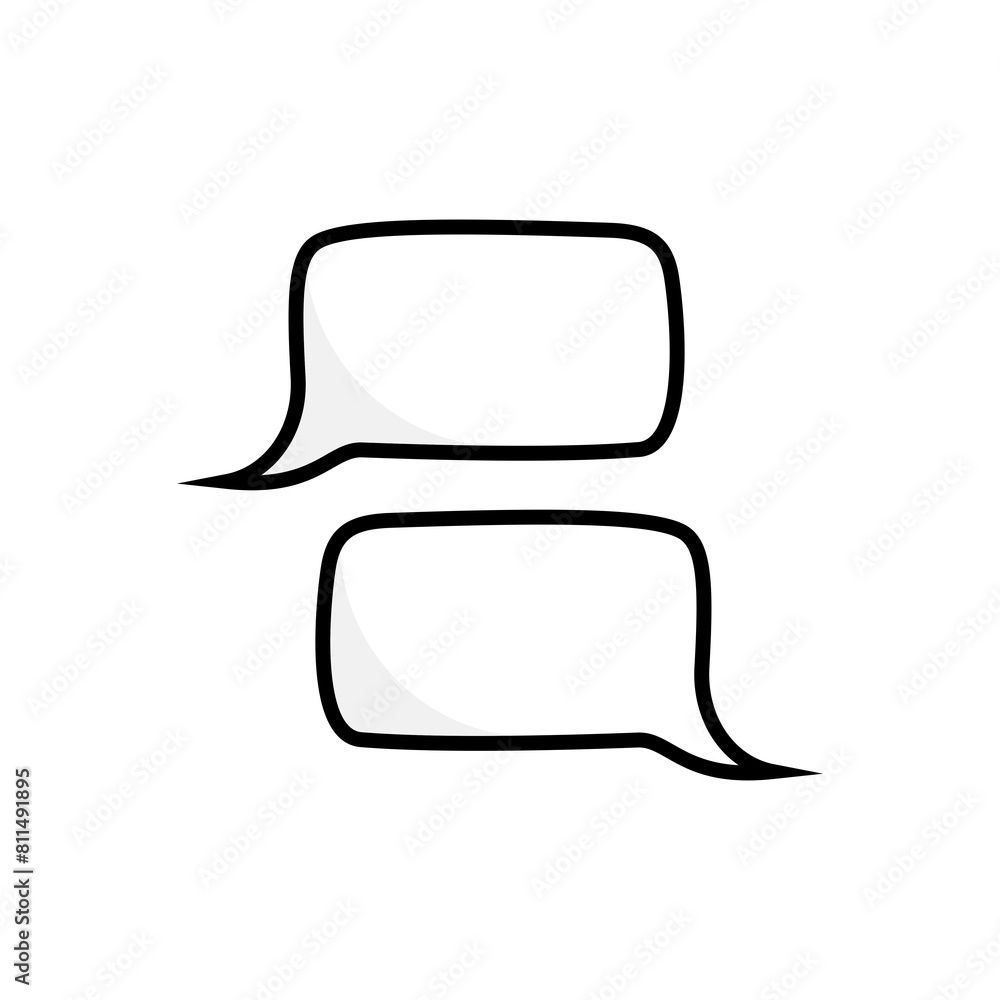 Comic Speech Bubble. Speech Balloons with Halftones for Chats and Text Messages. Isolated Vector Illustration Comic Speech Bubble. Speech Balloons with Halftones for Chats and Text Messages. Isolated Vector Illustration