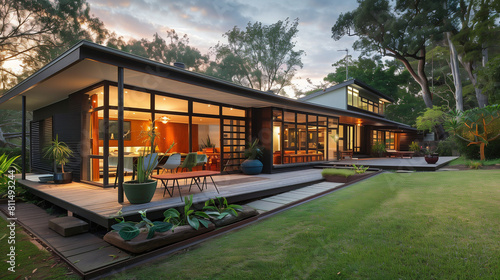 Elegant Australian Living: Mid-Century Modern Home Design - Inspiring Visuals for Home Renovation