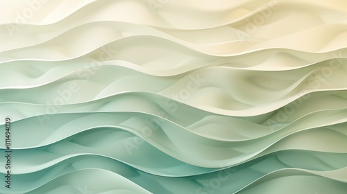 abstract wavy pattern in light green and white colors