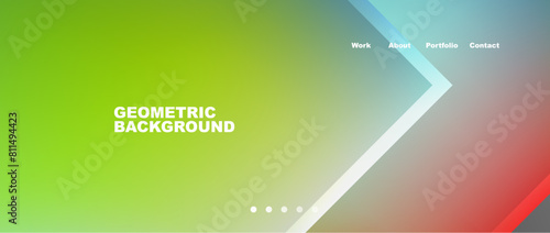 Colorful gradients with abstract geometric shapes. Vector Illustration For Wallpaper, Banner, Background, Card, Book Illustration, landing page