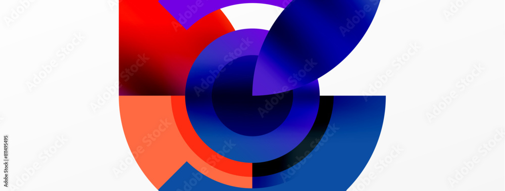 Circle geometric abstract vector background Circle geometric abstract vector background