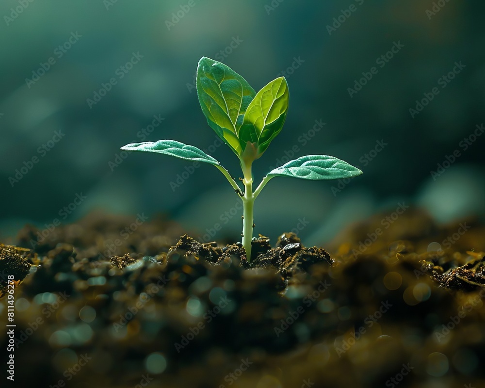 A seed germinating in fertile soil, representing the potential for growth and new beginnings that Juneteenth represents A seed germinating in fertile soil, representing the potential for growth and new beginnings that Juneteenth represents