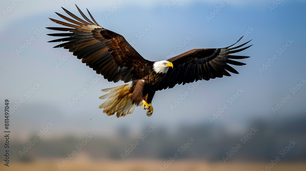 bald eagle in flight sharp and heavy bird on the sky sky king bird 
