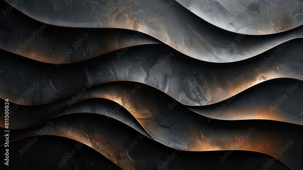a dark and moody abstract background with a wavy pattern of black and gold lines a dark and moody abstract background with a wavy pattern of black and gold lines