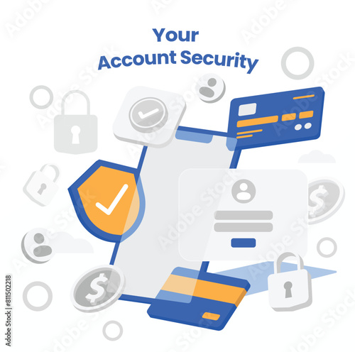 Bank Payment Confirm And Marketplace Illustration flat Design © WAY SHAPE