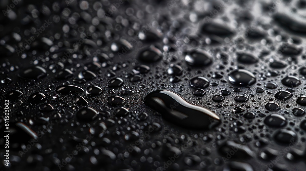 Rain Drops on a Black Background Rain Drops on a Black Background