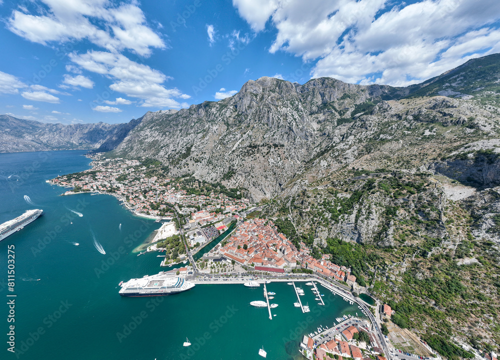 Obraz premium Aerial View - Kotor, Montenegro