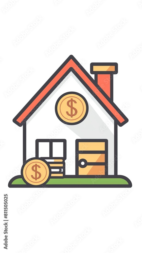Affordability flat icon. illustration on white background Affordability flat icon. illustration on white background