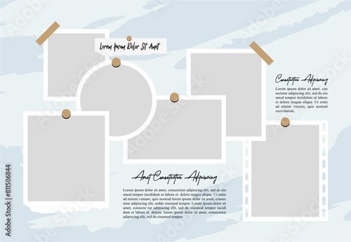 Wallpaper Mural Fashion Pictures or photos frame collage. comics page grid layout abstract photo frames and digital photo wall template Torontodigital.ca