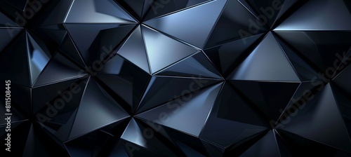 black abstract background with triangles wallpaper.