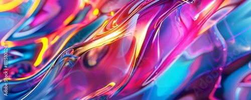 Holographic Liquid Metal Shapes for Modern Backgrounds