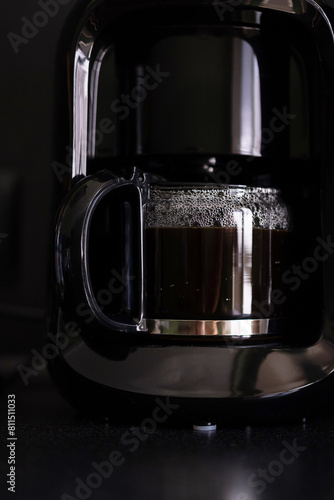 Close up of modern coffee machine.